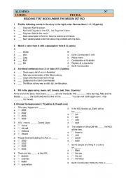 English Worksheet: Reading Test Under the Moon Oxford Readers