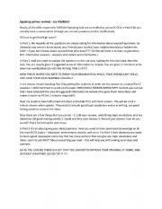 English Worksheet: Speaking partner 
