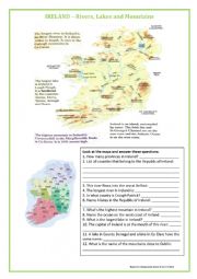 English Worksheet: Ireland - Geography