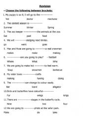 English Worksheet: voabulary revision