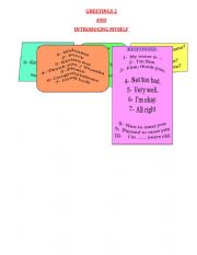 English Worksheet: Greetings and some Responses