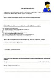 English Worksheet: HUMAN RIGHTS