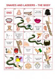 English Worksheet: Board game - Body