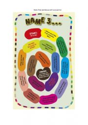 English Worksheet: Name three