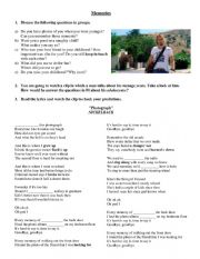 English Worksheet: Photograph - Nickelback.  Phrasal Verbs
