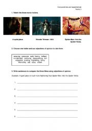 English Worksheet: Superlatives & Adjectives of opinion