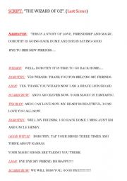 English Worksheet: The wonderful Wizard of Oz