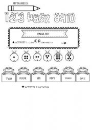 English Worksheet: NUMBERS 