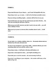 English Worksheet: Game with Conditionals