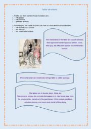 English Worksheet: Fable Structure