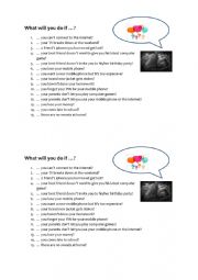 English Worksheet: What will you do if...
