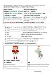 Revision Worksheet Present Continuous
