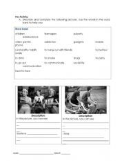English Worksheet: Teens Relations. Interpersonal Relations