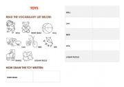 English Worksheet: TOYS VOCABULARY PRACTICE