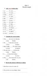 English Worksheet: Present Simple