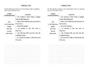 English Worksheet: Linking words