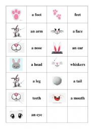 English Worksheet: Body parts (animals)