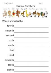 ordinal numbers