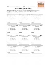 English Worksheet: Past Participle Worksheet