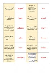 Confused words (use of english DOMINO)