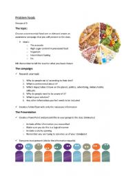 English Worksheet: Campaign for healthy and fair food