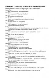 English Worksheet: Phrasal verbs study help