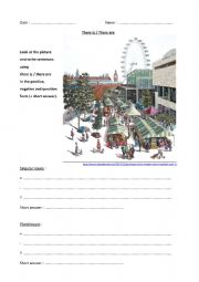 English Worksheet: There is, there are
