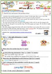 English Worksheet: 8th form test