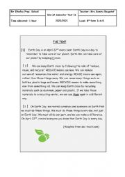 English Worksheet: END OF TERM TEST N 3  8TH FORM 