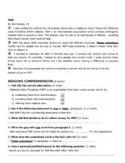 English Worksheet: 9th form test june 2021