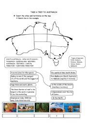 English Worksheet: Take a trip to Australia