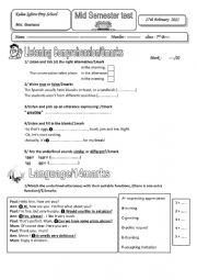 mid semester test 7th