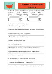 Countable or Uncountable Exercise 4