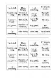 English Worksheet: zero conditional dominoes