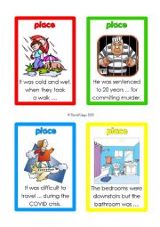 English Worksheet: Adverbs of Place Flash/Game Cards 21-30