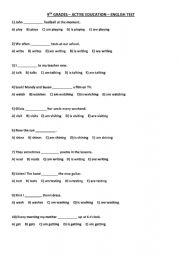 English Worksheet: PRESENT SIMPLE & PRESENT CONTINUOUS