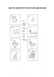 English Worksheet: aNIMALS