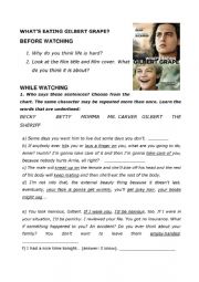 English Worksheet: What�s Eating Gilbert Grape -Film (with Answers)