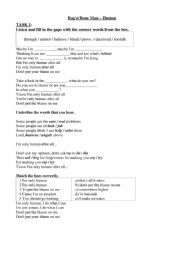 English Worksheet: Rag�n�Bone MAN - Human