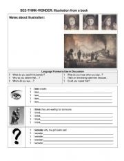 English Worksheet: See Think Wonder Worksheet using an illustration