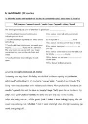 8th form mid-term test 2 (2020/2021)