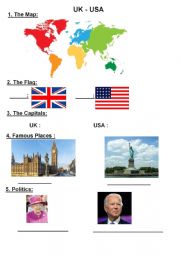 UK - USA Worksheet