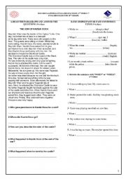 English Worksheet: 2019-2020-10th grade  2nd term 1st english  exam