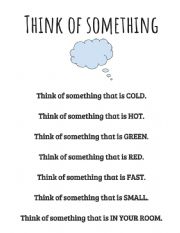 Think of something 