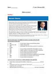 English Worksheet: REVISION PROJECT