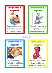 English Worksheet: Adverbs of Affirmation and Negation Flash/Game Cards 51-60