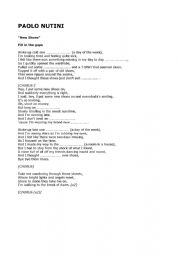 English Worksheet: Song: New shoes by Paolo Nutini