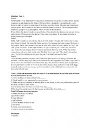 English Worksheet: tasks for grade 6