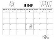 June weather calendar