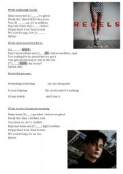 English Worksheet: Call Me Karizma - Rebels